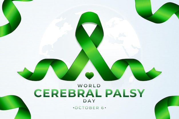 Free vector realistic world cerebral palsy day background