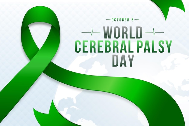 Free vector realistic world cerebral palsy day background