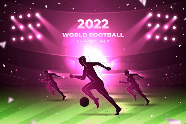 Free vector realistic world footbal championship illustration