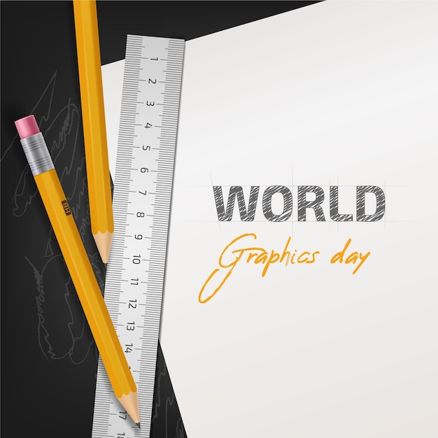 Free vector realistic world graphics day illustration