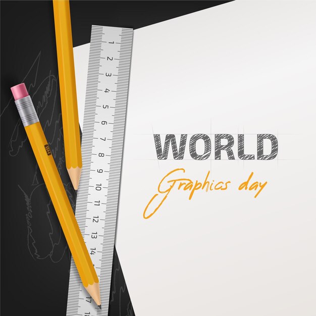 Realistic world graphics day illustration