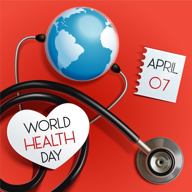 Realistic world health day background