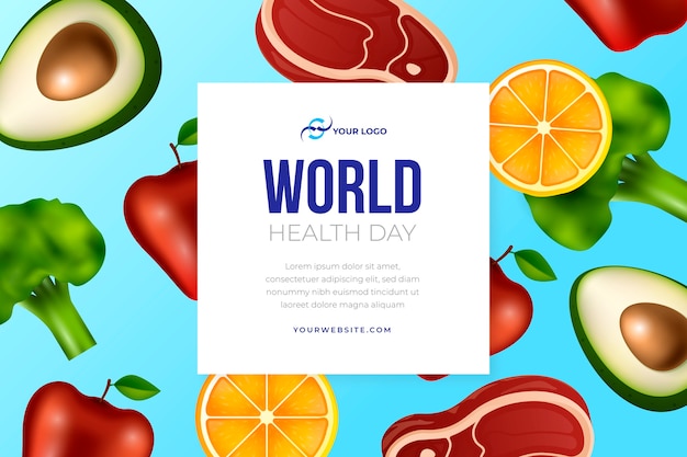Realistic world health day background