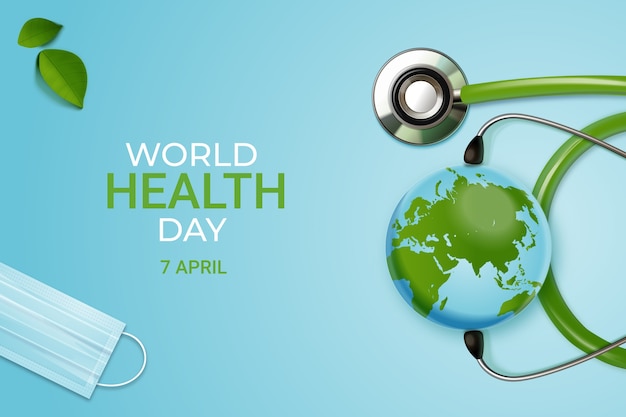 Realistic world health day background