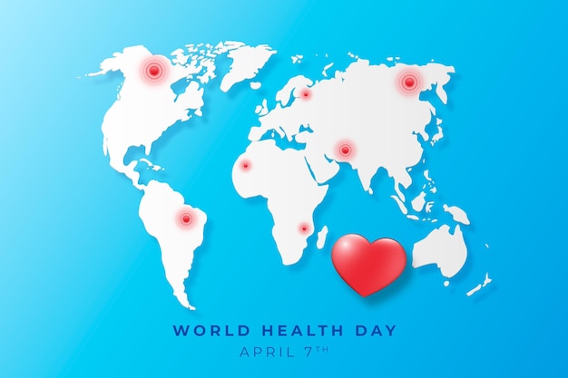 Realistic world health day illustration