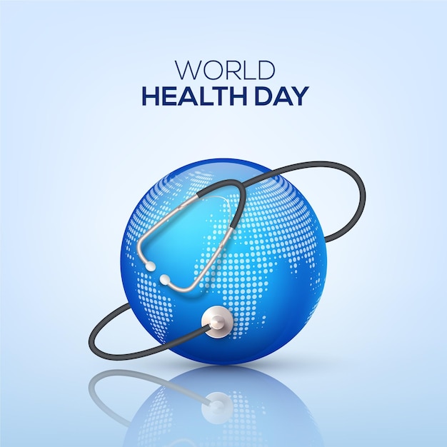 Realistic world health day illustration