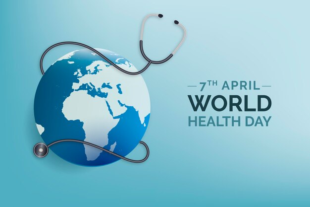 Realistic world health day illustration