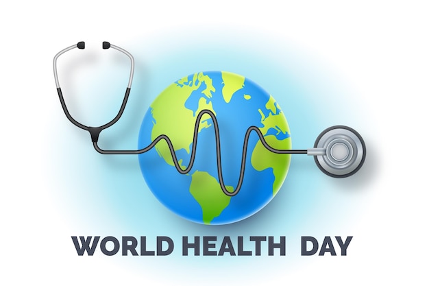 Realistic world health day illustration