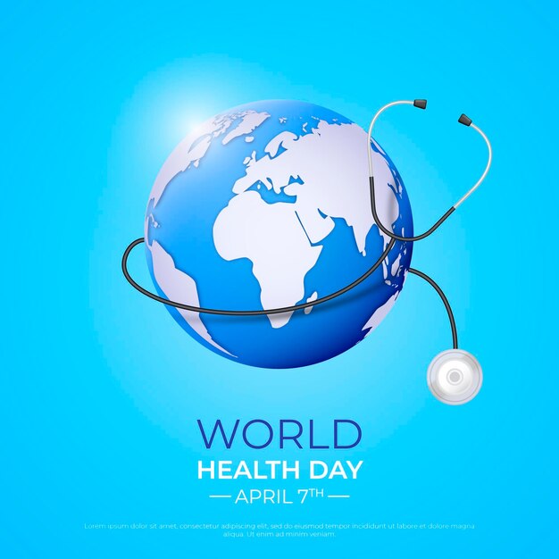 Realistic world health day illustration