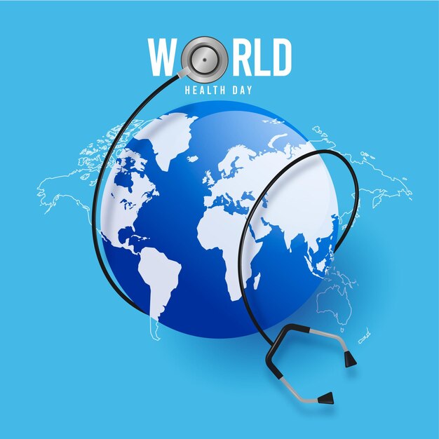 Realistic world health day illustration