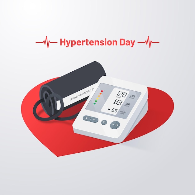 Realistic world hypertension day illustration