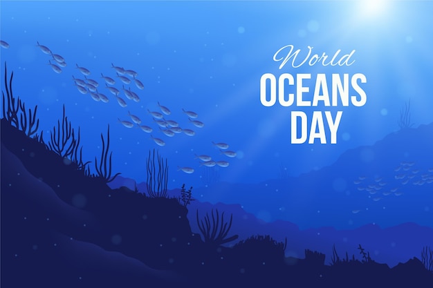 Реалистичная иллюстрация всемирного дня океанов