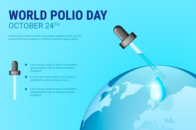 Sfondo realistico della giornata mondiale della polio