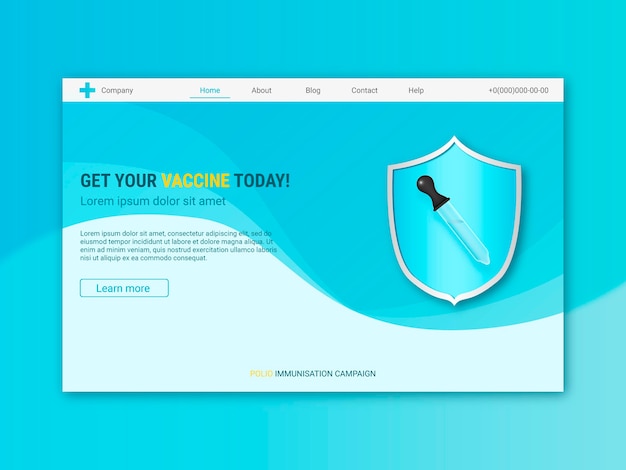 無料ベクター 現実的な世界のポリオの日のランディングページテンプレート