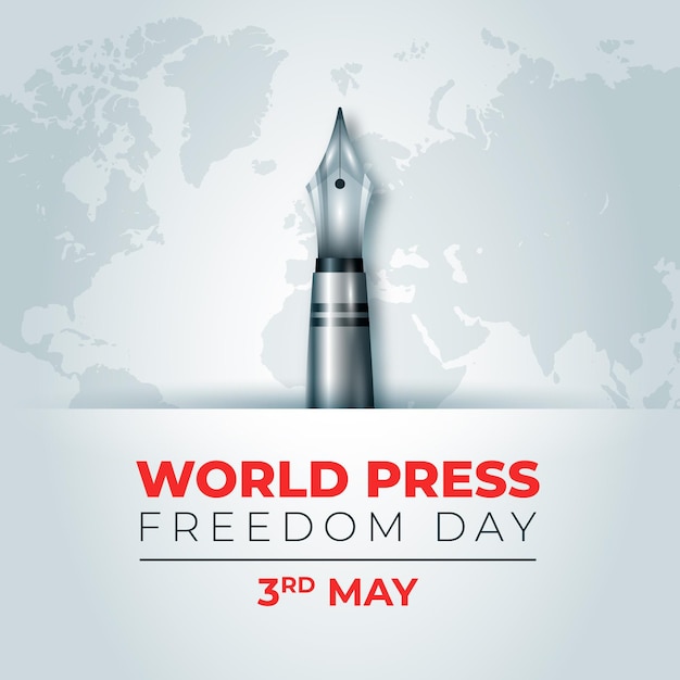 Free vector realistic world press freedom day illustration