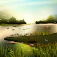 Free vector realistic world wetlands day illustration