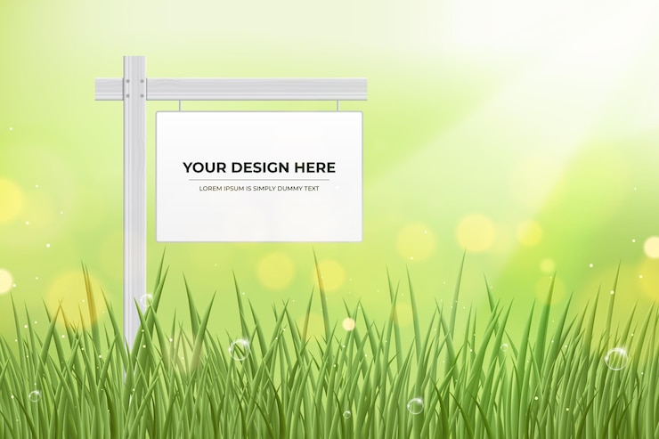 Free Vector realistic yard sign
