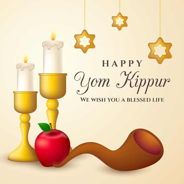 Free vector realistic yom kippur concept