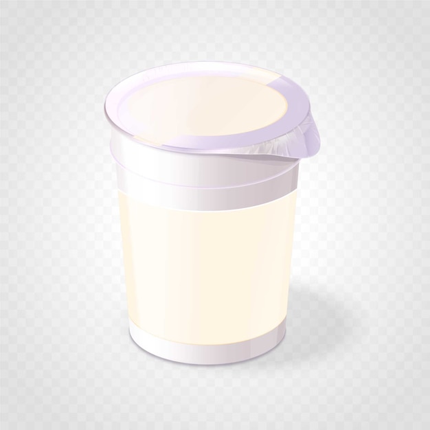 Free vector realistic yougurt product