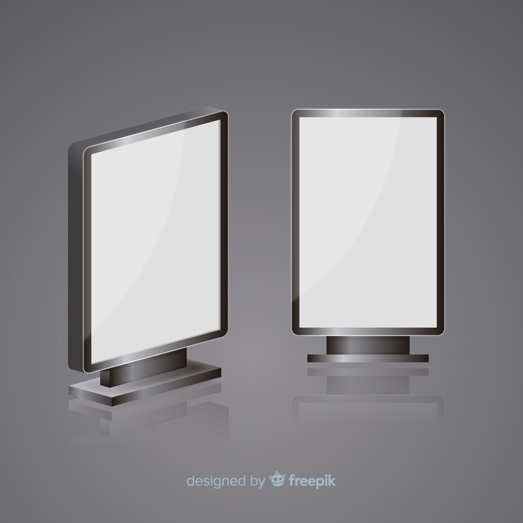 Free Vector realisticlight box billboard