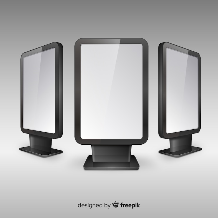 Free Vector realisticlight box billboard