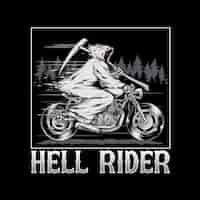 Free vector reaper riding bike vector illustration