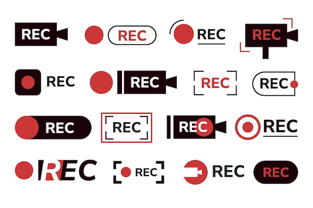 Набор наклеек Rec label