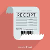 Free vector receipt in flat style