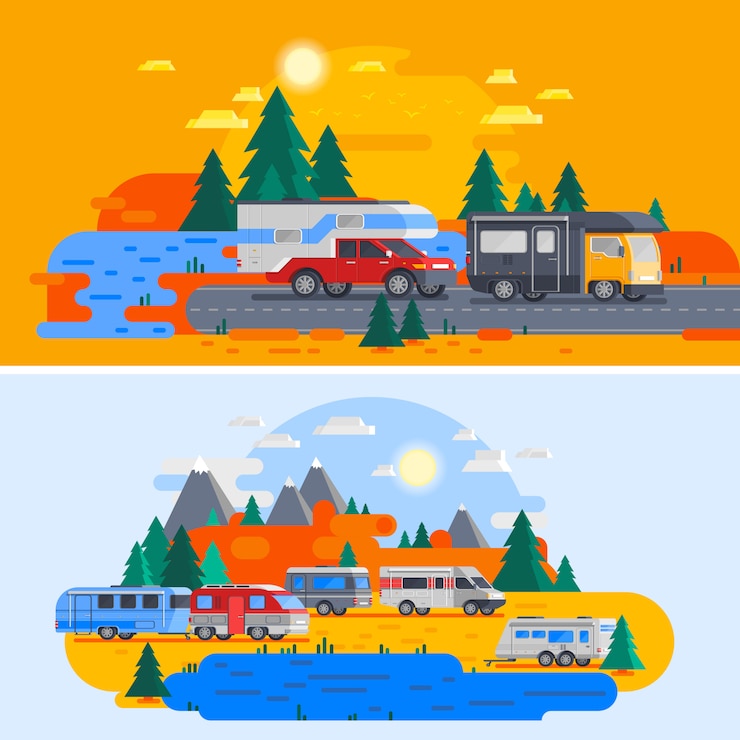 무료 Vector 레저 용 차량 구성