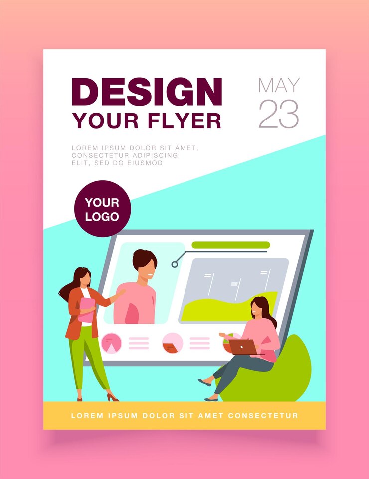 Free Vector recruit agency managers flyer template