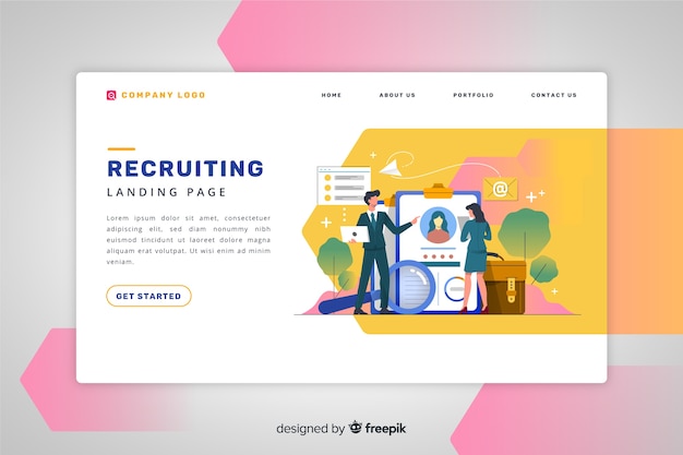 Recruiting landing page