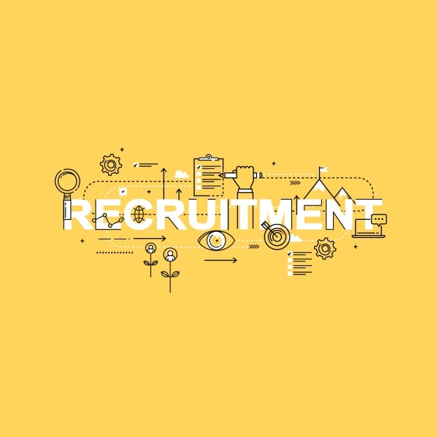 Free vector recruitment background design