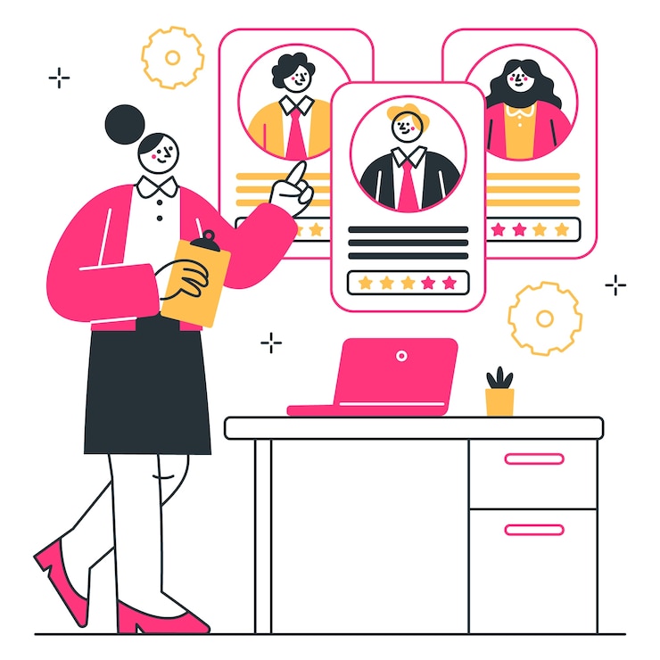 Free Vector recruitment  concept illustration