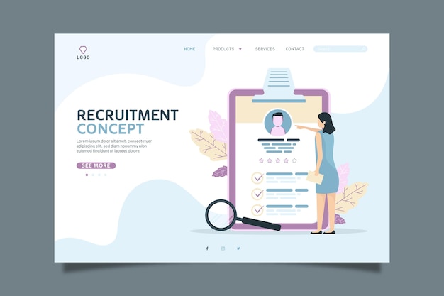 Recruitment concept landing page