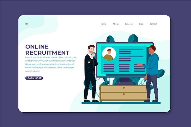 Recruitment concept landing page