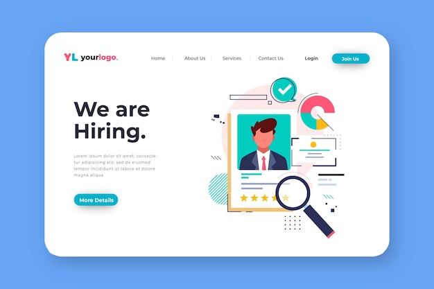 Recruitment concept landing page