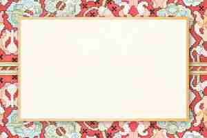 Free vector rectangle antique floral frame vector copy space