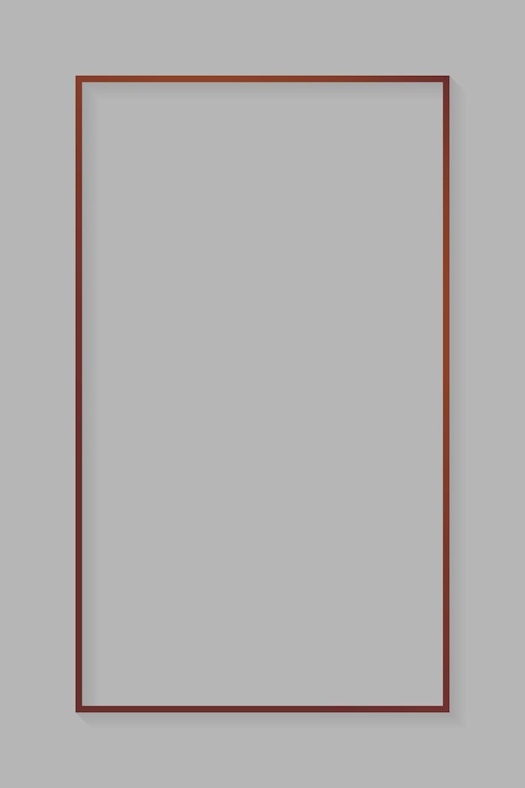 Free Vector rectangle bronze frame on light gray background vector