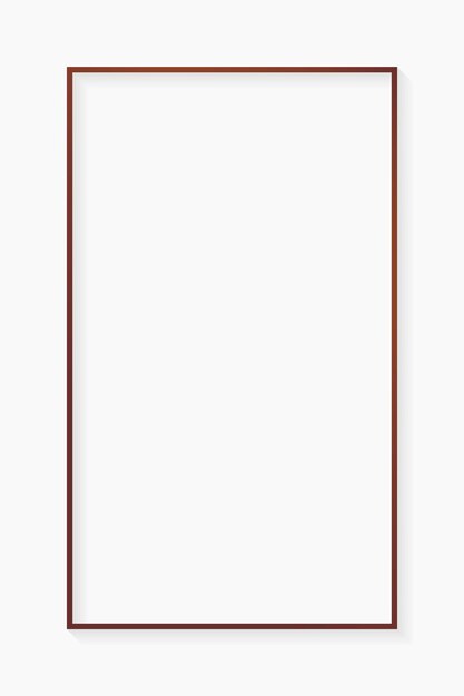 흰색 배경 벡터에 사각형 청동 프레임