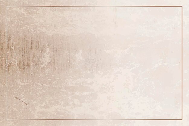 Rectangle gold frame on a grunge brown background vector