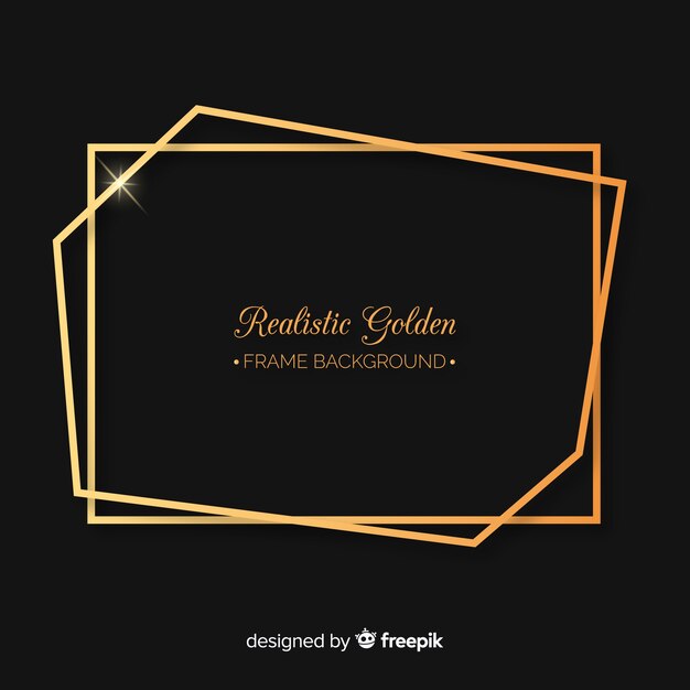 Rectangle golden frame