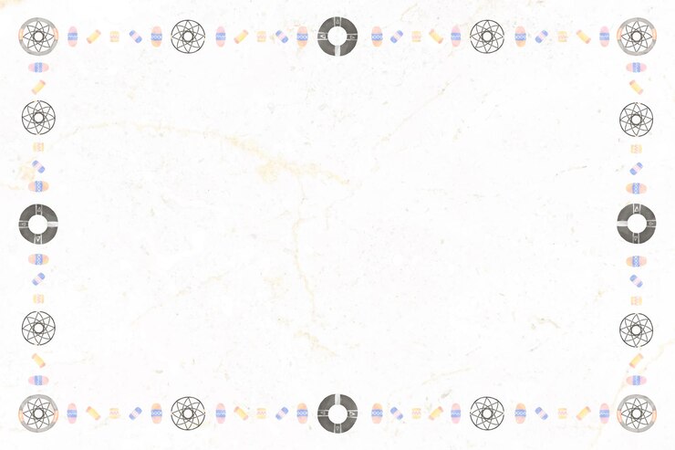 Free Vector rectangular bohemian style border vector frame