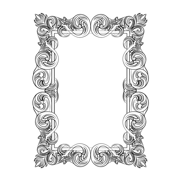 Rectangular ornamental frame