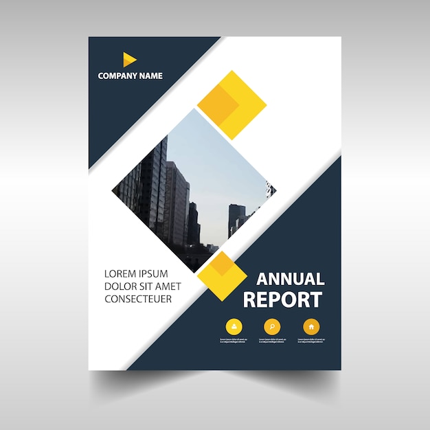 Rectangular professional annual report template