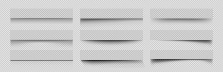 Free Vector rectangular soft shadows effect
