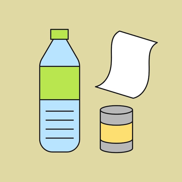 Recyclable waste environment icon design element vector