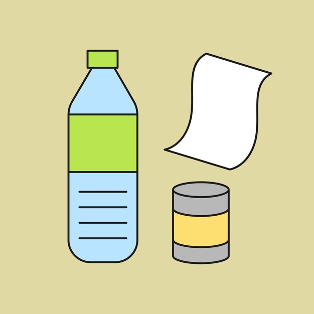 Recyclable waste environment icon design element vector