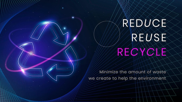 Recycle environment banner template vector