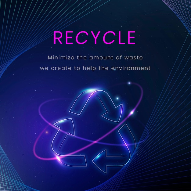 Recycle environment banner template vector