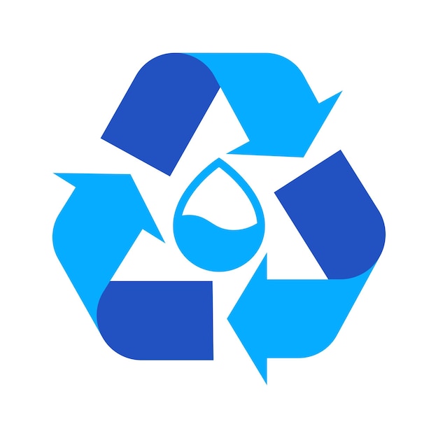 Free vector recycle water blue